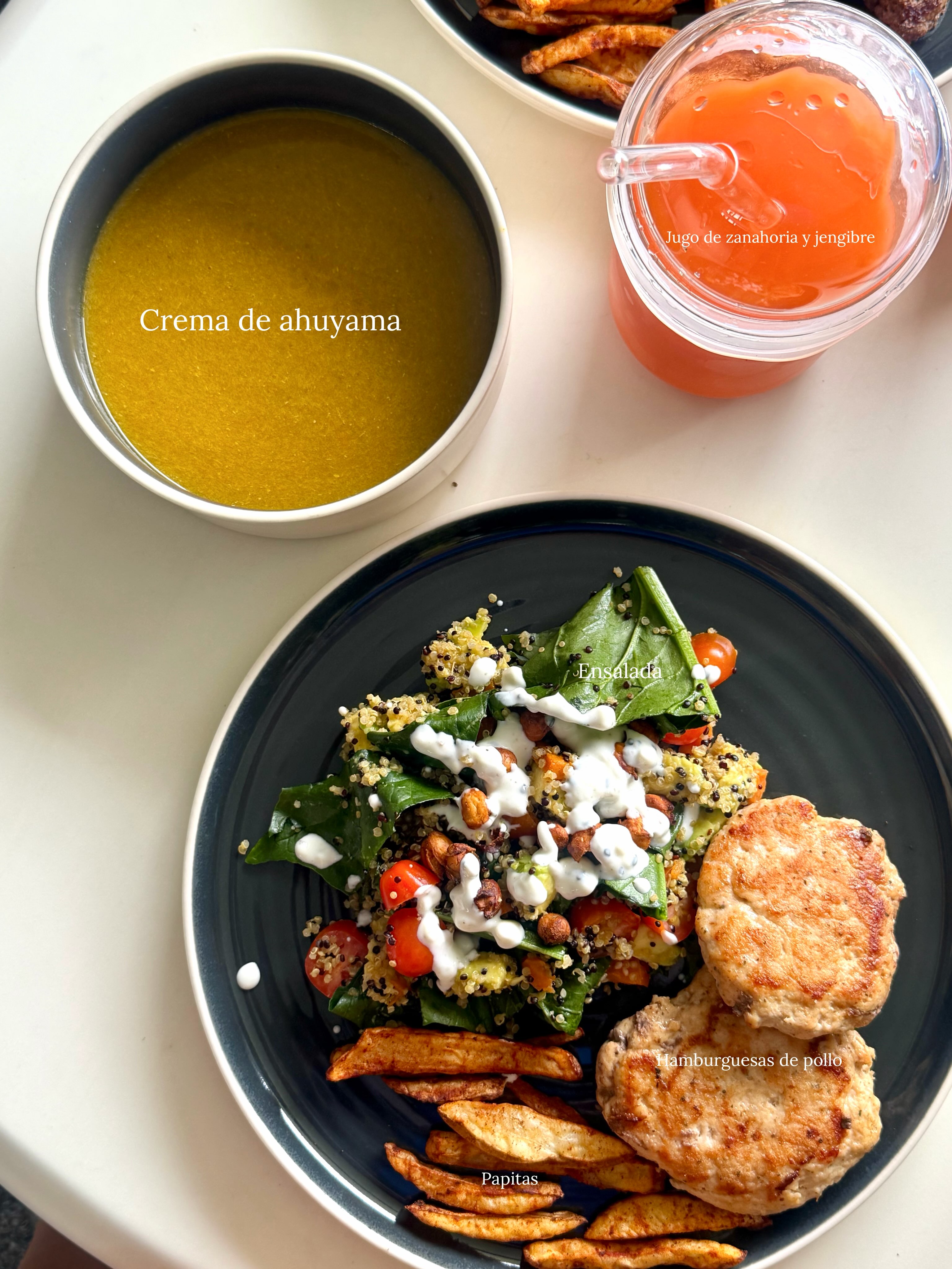 1. Yo también quería hacer el reto ehhh 😜 
2. Todo hay que decirlo pero al estilo Gourmet en casa si es posible jajaja 🤣 👩🏻‍🍳
3. Me encanta emplatar como si fuera a un restaurante y entre más colores tiene más me gusta! 
4. Te digo un secreto ? No necesitas ser nutricionista para saber esto. La variedad de colores en tus preparaciones psicológicamente no solo te anima a comer con más ganas sino que en nutrición indica presencia de fitonutrientes, variedad de vitaminas minerales y antioxidantes 🤌🏼🌿🥕🥒🫜
5. Estamos creando longevidad, energía, absorbiendo vitaminas y al tiempo disfrutando de los alimentos real. 
6. Para empezar hay que desaprender lo que nos han enseñado jajaj solo haz el experimento ! 7 días comiendo comida hecha por ti , no tiene que ser perfecto, solo debe sentirte fresco y natural. 
7. En mi biografía te dejo el link de mi recetario online 👩🏻‍🍳donde te comparto paso a paso algunas de mis recetas favoritas 
8. Hace poco leí en un libro una práctica de escribir ✍🏼 que comes por 21 días, se descriptivo con tu objetivo (ahorrar dinero- mejorar tu alimentación - reducir peso- crean consciencia en la comida - solo diversión ). 
Lo que no se mide es difícil de ajustar. 
Esa práctica en todas las áreas de tu vida 😅 
9. Sobra decir que el facto no es solo en los alimentos 😂 4